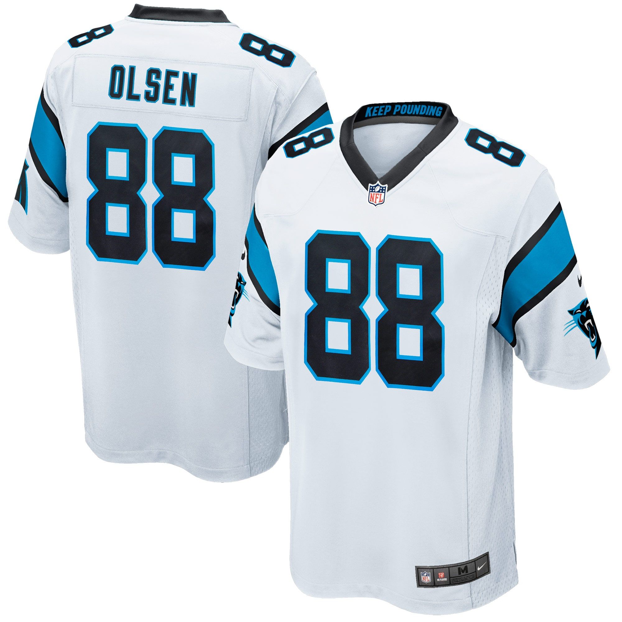 Men Carolina Panthers #88 Greg Olsen Nike White Player Game NFL Jersey->carolina panthers->NFL Jersey